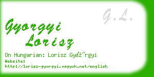 gyorgyi lorisz business card